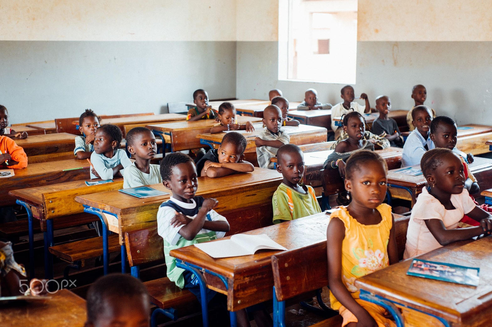 Students in a rural classroom, the kind of setting Educational Internet Backpacks are designed to serve